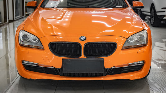 BMW 6 Series 650i 640i 640d F06 F12 F13 (Both Fits Pre-LCI & LCI) 2011 2012 2013 2014 2015 2016 2017 2018 & M6 F12 2013 2014 2015 2016 2017 2018 2019 with Aftermarket Parts - Dual Slat Front Kidney Grill Pre-preg Carbon Fiber from Aero Republic