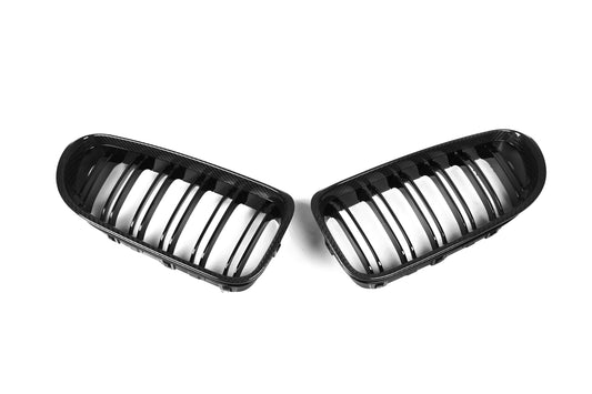 BMW 6 Series 650i 640i 640d F06 F12 F13 (Both Fits Pre-LCI & LCI) 2011 2012 2013 2014 2015 2016 2017 2018 & M6 F12 2013 2014 2015 2016 2017 2018 2019 with Aftermarket Parts - Dual Slat Front Kidney Grill Pre-preg Carbon Fiber from Aero Republic
