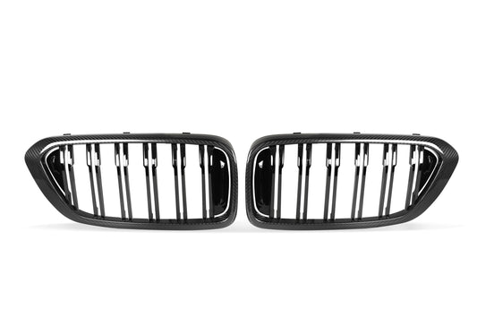 BMW 6 Series Gran Turismo GT 640i 630i 640d 630d 620d Pre-LCI G32 2017 2018 2019 2020 with Aftermarket Parts - Dual Slat Front Kidney Grill Pre-preg Carbon Fiber from Aero Republic