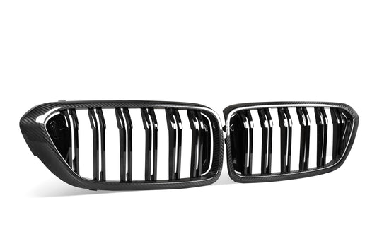 BMW 6 Series Gran Turismo GT 640i 630i 640d 630d 620d Pre-LCI G32 2017 2018 2019 2020 with Aftermarket Parts - Dual Slat Front Kidney Grill Pre-preg Carbon Fiber from Aero Republic