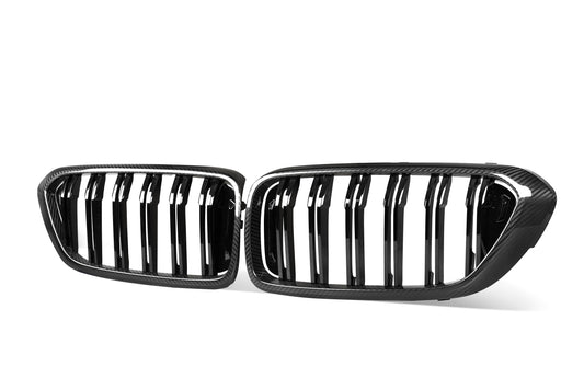 BMW 6 Series Gran Turismo GT 640i 630i 640d 630d 620d Pre-LCI G32 2017 2018 2019 2020 with Aftermarket Parts - Dual Slat Front Kidney Grill Pre-preg Carbon Fiber from Aero Republic
