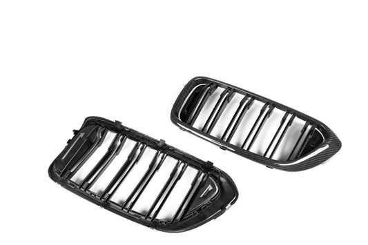 BMW 6 Series Gran Turismo GT 640i 630i 640d 630d 620d Pre-LCI G32 2017 2018 2019 2020 with Aftermarket Parts - Dual Slat Front Kidney Grill Pre-preg Carbon Fiber from Aero Republic