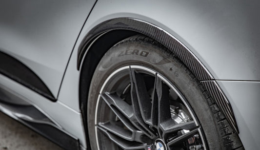 BMW I4 M50 / e Drive 40 G26 2022 2023 2024 & 4 Series Gran Coupe M440i 430i G26 2022 2023 2024 with Aftermarket Parts - MP Style Wheel Arches Fender Flares Pre-preg Carbon Fiber / FRP from Aero Republic
