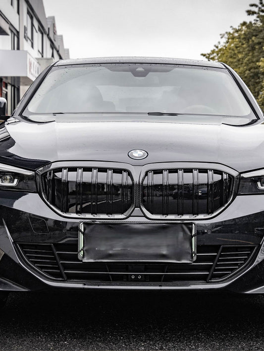 BMW IX3 BEV G08 LCI 2022-ON with Aftermarket Parts - Dual Slat Front Kidney Grill Carbon Fiber from Aero Republic
