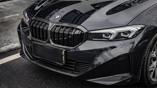 BMW IX3 BEV G08 LCI 2022-ON with Aftermarket Parts - Dual Slat Front Kidney Grill Carbon Fiber from Aero Republic