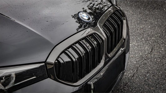 BMW IX3 BEV G08 LCI 2022-ON with Aftermarket Parts - Dual Slat Front Kidney Grill Carbon Fiber from Aero Republic