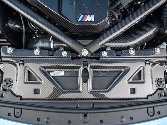 BMW M2C M2 G87 2023-ON with Aftermarket Parts - Front Upper Radiator Cooling Plate Dry Pre-preg Carbon Fiber from Aero Republic