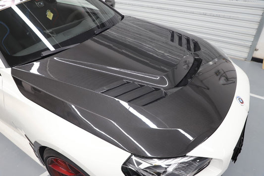 BMW M2C M2 G87 2023-ON & 2 Series M240i 230i G42 2022-ON with Aftermarket Parts - Vor Style Hood Dry Pre-preg Carbon Fiber from Aero Republic