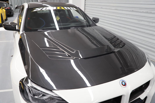BMW M2C M2 G87 2023-ON & 2 Series M240i 230i G42 2022-ON with Aftermarket Parts - Vor Style Hood Dry Pre-preg Carbon Fiber from Aero Republic