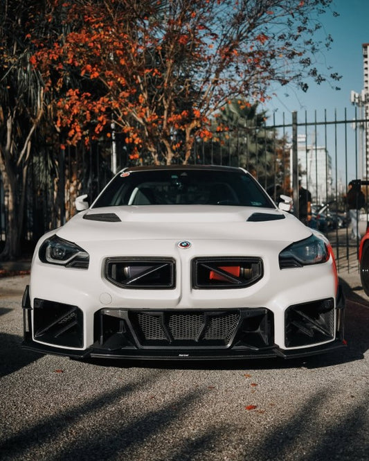 BMW M2C M2 G87 2023-ON & 2 Series M240i 230i G42 2022-ON with Aftermarket Parts - Vor Style Hood Dry Pre-preg Carbon Fiber from Aero Republic