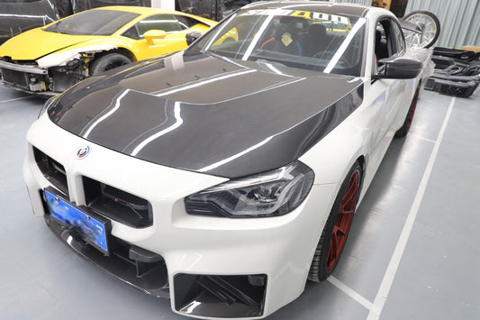 BMW M2C M2 G87 2023-ON & 2 Series M240i 230i G42 2022-ON with Aftermarket Parts - OE Style Hood Dry Pre-preg Carbon Fiber from Aero Republic