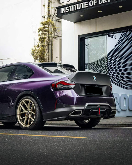 BMW M2CS M2 G87 2023-ON & 2 Series M240i 230i G42 2022-ON with Aftermarket Parts - CS Style Rear Trunk Dry Pre-preg Carbon Fiber / FRP from Aero Republic