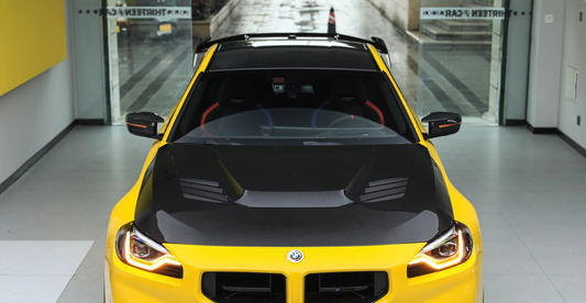 BMW M2C M2 G87 2023-ON & 2 Series M240i 230i G42 2022-ON with Aftermarket Parts - Vor Style Hood Dry Pre-preg Carbon Fiber from Aero Republic