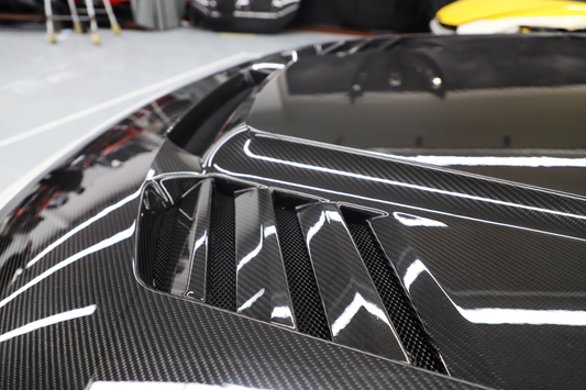 BMW M2C M2 G87 2023-ON & 2 Series M240i 230i G42 2022-ON with Aftermarket Parts - Vor Style Hood Dry Pre-preg Carbon Fiber from Aero Republic