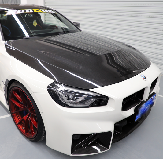 BMW M2CS M2 G87 2023-ON & 2 Series M240i 230i G42 2022-ON with Aftermarket Parts - OE Style Hood Dry Pre-preg Carbon Fiber from Aero Republic