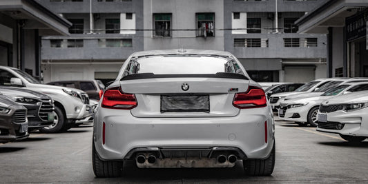 BMW M2 M2C F87 2016 2017 2018 2019 2020 2021 with Aftermarket Parts - MP Style Rear Diffuser Pre-preg Carbon Fiber from Aero Republic