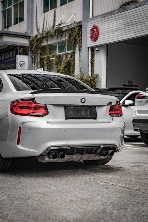 BMW M2 M2C F87 2016 2017 2018 2019 2020 2021 with Aftermarket Parts - MP Style Rear Diffuser Pre-preg Carbon Fiber from Aero Republic