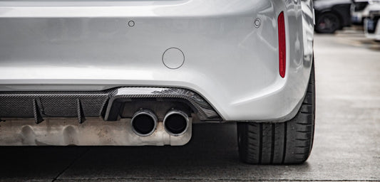 BMW M2 M2C F87 2016 2017 2018 2019 2020 2021 with Aftermarket Parts - MP Style Rear Diffuser Pre-preg Carbon Fiber from Aero Republic