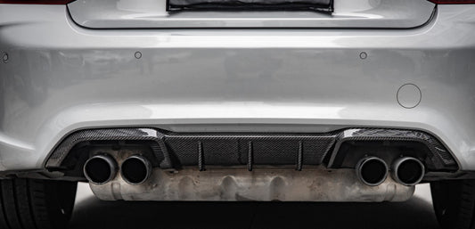 BMW M2 M2C F87 2016 2017 2018 2019 2020 2021 with Aftermarket Parts - MP Style Rear Diffuser Pre-preg Carbon Fiber from Aero Republic