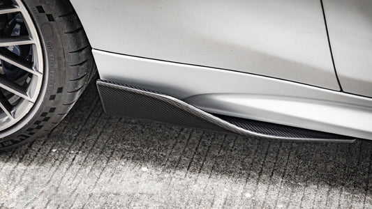 BMW M2 M2C F87 2016 2017 2018 2019 2020 2021 with Aftermarket Parts - MP Style Side Skirt Winglets Pre-preg Carbon Fiber from Aero Republic