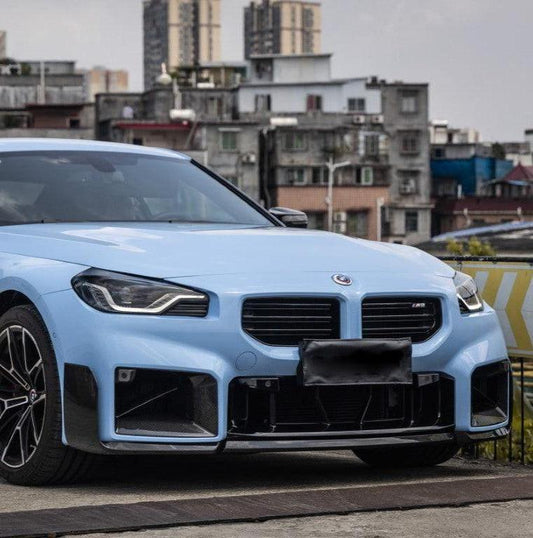 BMW M2 M2C G87 2023 2024 with Aftermarket Parts - MP Style Front Lip Splitter Pre-preg Carbon Fiber from Aero Republic