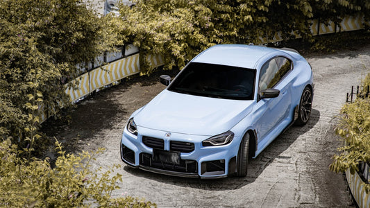 BMW M2 M2C G87 2023 2024 with Aftermarket Parts - MP Style Front Side Vent Trim Replacement Pre-preg Carbon Fiber from Aero Republic