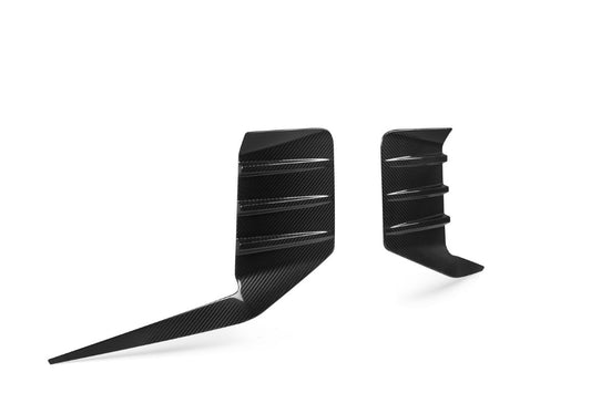 BMW M2 M2C G87 2023 2024 with Aftermarket Parts - MP Style Rear Bumper Side Valance Trim Pre-preg Carbon Fiber from Aero Republic