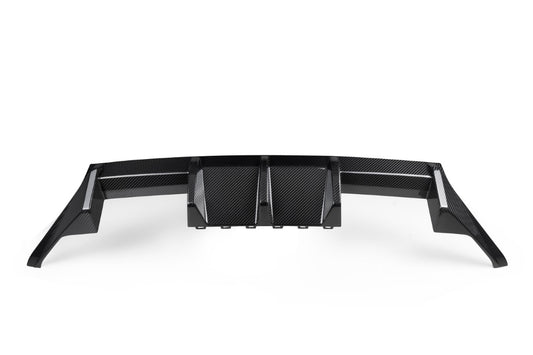 BMW M2 M2C G87 2023 2024 with Aftermarket Parts - OE Style / Side Quad Exit Rear Diffuser Pre-preg Carbon Fiber from Aero Republic