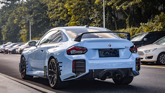 BMW M2 M2C G87 2023 2024 & 2 Series M240 230 G42 2022 2023 2024 with Aftermarket Parts - MP Style Rear Spoiler Wing Pre-preg Carbon from Aero Republic
