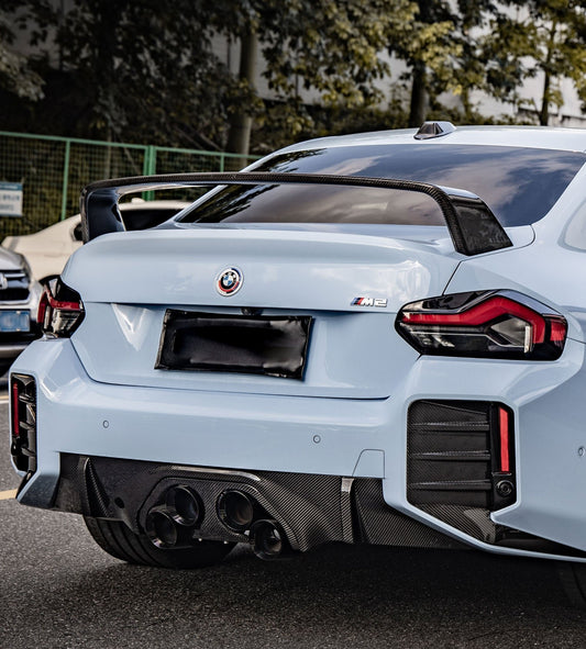 BMW M2 M2C G87 2023 2024 & 2 Series M240 230 G42 2022 2023 2024 with Aftermarket Parts - MP Style Rear Spoiler Wing Pre-preg Carbon from Aero Republic