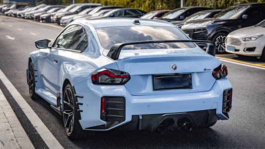 BMW M2 M2C G87 2023 2024 & 2 Series M240 230 G42 2022 2023 2024 with Aftermarket Parts - MP Style Rear Spoiler Wing Pre-preg Carbon from Aero Republic