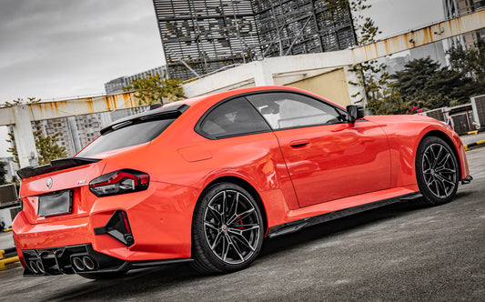 BMW M2 M2C G87 2023 2024 & 2 Series M240 230 G42 2022 2023 2024 with Aftermarket Parts - MP Style Rear Spoiler Wing Pre-preg Carbon from Aero Republic