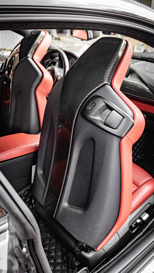 BMW M2 M2C M2CS F87 2016 2017 2018 2019 2020 2021 with Aftermarket Parts - OE Style Seat-back Cover Carbon Fiber / FRP from Aero Republic