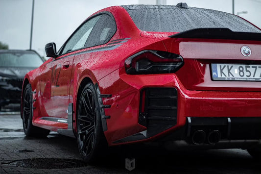 BMW M2 M2C G87 2023 2024 with Aftermarket Parts - MP Style Front Fender Vent Trim Pre-preg Carbon Fiber from Aero Republic