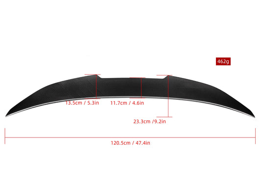 BMW M3 E92 2007 2008 2009 2010 2011 2012 2013 & 3 Series E92 (Both Fits Pre-LCI & LCI) 2006 2007 2008 2009 2010 2011 2012 with Aftermarket Parts - PSM Style Rear Lip Spoiler Carbon Fiber from Aero Republic