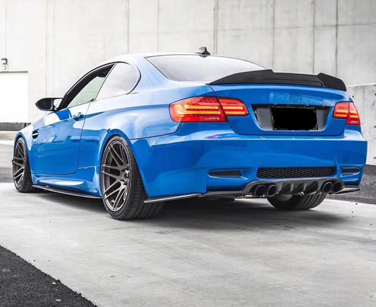 BMW M3 E92 2007 2008 2009 2010 2011 2012 2013 & 3 Series E92 (Both Fits Pre-LCI & LCI) 2006 2007 2008 2009 2010 2011 2012 with Aftermarket Parts - PSM Style Rear Lip Spoiler Carbon Fiber from Aero Republic