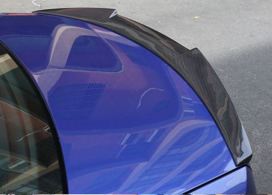 BMW M3 E92 2007 2008 2009 2010 2011 2012 2013 & 3 Series E92 (Both Fits Pre-LCI & LCI) 2006 2007 2008 2009 2010 2011 2012 with Aftermarket Parts - M4 Style Rear Lip Spoiler Carbon Fiber from Aero Republic