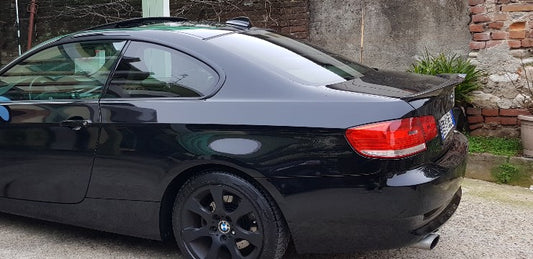 BMW M3 E92 2007 2008 2009 2010 2011 2012 2013 & 3 Series E92 (Both Fits Pre-LCI & LCI) 2006 2007 2008 2009 2010 2011 2012 with Aftermarket Parts - M4 Style Rear Lip Spoiler Carbon Fiber from Aero Republic