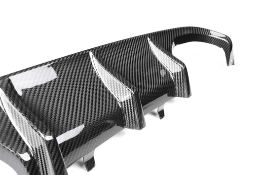 BMW M3 M3C M3CS F80 F81 2014 2015 2016 2017 2018 & M4 M4C M4CS M4CSL F82 F83 2014 2015 2016 2017 2018 2019 2020 with Aftermarket Parts - MP Style Rear Diffuser Pre-preg Carbon Fiber / FRP from Aero Republic