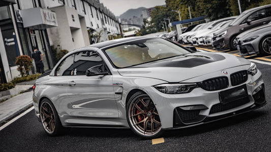 BMW M3 M3C M3CS F80 F81 2014 2015 2016 2017 2018 & M4 M4C M4CS M4CSL F82 F83 2014 2015 2016 2017 2018 2019 2020 with Aftermarket Parts - MP Style Side Skirts Pre-preg Carbon Fiber / FRP from Aero Republic