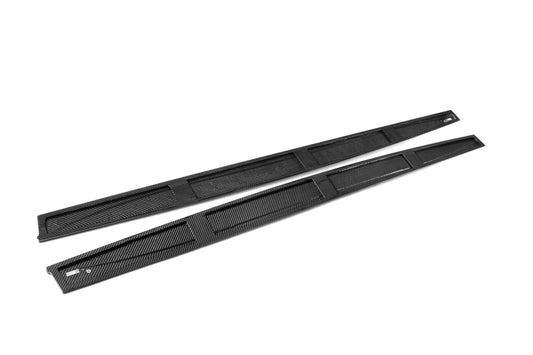 BMW M3 M3C M3CS F80 F81 2014 2015 2016 2017 2018 & M4 M4C M4CS M4CSL F82 F83 2014 2015 2016 2017 2018 2019 2020 with Aftermarket Parts - MP Style Side Skirts Pre-preg Carbon Fiber / FRP from Aero Republic