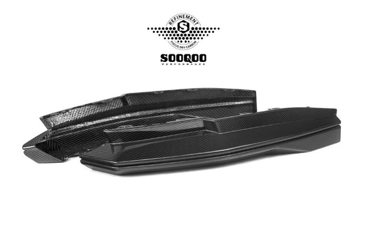 BMW M3CS M3C M3 G80 G81 & M4CS M4C M4 G82 G83 2021-ON with Aftermarket Parts - B Style (Without Light) Rear Diffuser & Rear Canards Pre-preg Carbon Fiber from Aero Republic