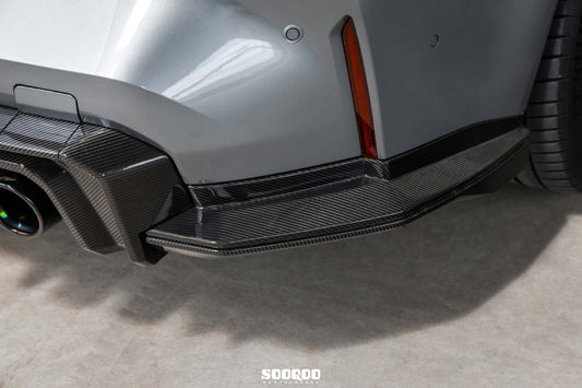 BMW M3CS M3C M3 G80 G81 & M4CS M4C M4 G82 G83 2021-ON with Aftermarket Parts - B Style (Without Light) Rear Diffuser & Rear Canards Pre-preg Carbon Fiber from Aero Republic