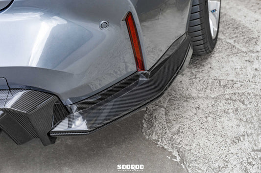 BMW M3CS M3C M3 G80 G81 & M4CS M4C M4 G82 G83 2021-ON with Aftermarket Parts - B Style (Without Light) Rear Diffuser & Rear Canards Pre-preg Carbon Fiber from Aero Republic
