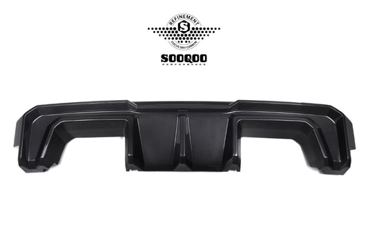 BMW M3CS M3C M3 G80 G81 & M4CS M4C M4 G82 G83 2021-ON with Aftermarket Parts - B Style (Without Light) Rear Diffuser & Rear Canards Pre-preg Carbon Fiber from Aero Republic