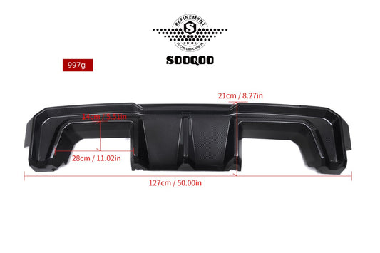 BMW M3CS M3C M3 G80 G81 & M4CS M4C M4 G82 G83 2021-ON with Aftermarket Parts - B Style (Without Light) Rear Diffuser & Rear Canards Pre-preg Carbon Fiber from Aero Republic
