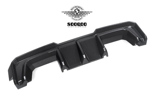 BMW M3CS M3C M3 G80 G81 & M4CS M4C M4 G82 G83 2021-ON with Aftermarket Parts - B Style (Without Light) Rear Diffuser & Rear Canards Pre-preg Carbon Fiber from Aero Republic