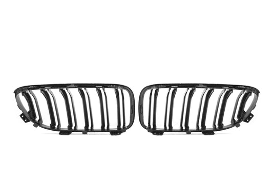 BMW M3 E92 E93 LCI 2009 2010 2011 2012 with Aftermarket Parts - Dual Slat Front Kidney Grill Pre-preg Carbon Fiber from Aero Republic