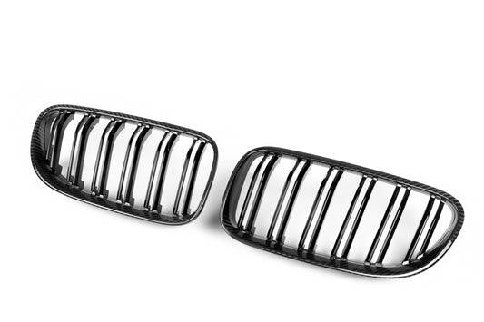 BMW M3 E92 E93 LCI 2009 2010 2011 2012 with Aftermarket Parts - Dual Slat Front Kidney Grill Pre-preg Carbon Fiber from Aero Republic