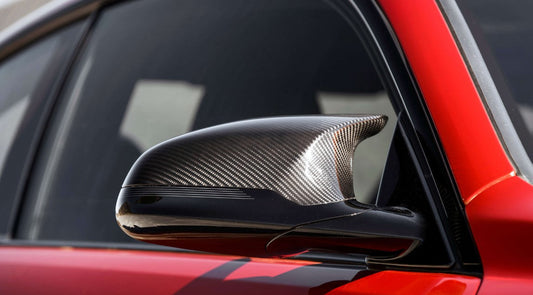 BMW M2C M2CS F87 2019 2020 2021 LHD & RHD (Left & Right Hand Drive) with Aftermarket Parts - OE Style Replacement Mirror Caps Pre-preg Carbon Fiber from Aero Republic